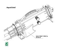 JBL Ricambi: Clip Di Chiusura 2 Set Per UV-C AquaCristal 72/110 W