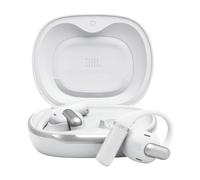 JBL Sense Pro Cuffie Open-Ear True Wireless, Hi-Res Audio, fino a 38 Ore di Autonomia, Resistenti ad Acqua e Polvere IP54, Tecnologia JBL OpenSound e Spatial Sound, Bianco