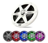 JBL Subwoofer Passivo Club Marine 10 Pollici - Casse Marine per Barca Bassi Profondi Alta Performance, 900W, Illuminato RGB Multicolore, Casse da Esterno Resistente a Sale e Acqua, Bianco e Nero