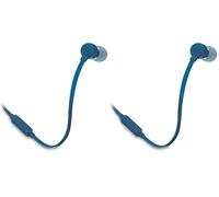 JBL T110 Intra-Auricolari con Comando e Microfono Universale, Blu (Confezione da 2)