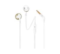 JBL Tune 205 Cuffie In-Ear Cablate, Champagne | Suono JBL Pure Bass e Microfono, Cavo Piatto, Ergonomico, Custodia Morbida, Jack da 3,5 mm