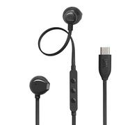 JBL Tune 305 C Auricolari USB-C ad Alta Risoluzione Audio, con Cavo Piatto Antigroviglio, Comando a 3 Tasti Bassi Profondi, Pure Bass, Nero