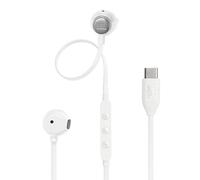 JBL Tune, 305C, auricolari in-ear cablati ad alta risoluzione, 96 kHz/24 bit, EQ preimpostato, USB di tipo C, driver dinamico da 12,5 mm, auricolari aperti con microfono integrato, cavo piatto (bianco