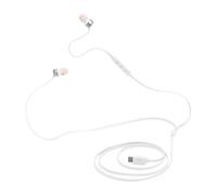 JBL Tune 310 C Auricolari In-Ear ad Alta Risoluzione Audio, con Cavo Piatto Antigroviglio, Comando a 3 Tasti Bassi Profondi, JBL Pure Bass, Bianco