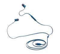 JBL Tune 310 C Auricolari In-Ear ad Alta Risoluzione Audio, con Cavo Piatto Antigroviglio, Comando a 3 Tasti Bassi Profondi, JBL Pure Bass, Blu
