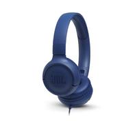 JBL Tune 500 Cuffie Sovraurali, Cuffia On Ear con Microfono e Comando Remoto ad 1 Pulsante, JBL Pure Bass Sound, Compatibile con Siri e Google, Leggere e Pieghevoli, Da Viaggio, Blu