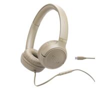JBL Tune 530 C Comfort Fit Wired On Ear Cuffie con microfono, JBL Pure Bass Sound, preimpostazioni EQ, connettività USB-C, design pieghevole e cavo anti-groviglio, mousse moka