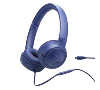 JBL Tune 530 C Cuffie con Filo On Ear, Microfono, Suono JBL Pure Bass, Preimpostazioni EQ, Connettività USB Tipo C, Design Pieghevole e Cavo Anti-Groviglio, Blu