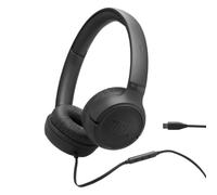 JBL Tune 530 C Cuffie con Filo On Ear, Microfono, Suono JBL Pure Bass, Preimpostazioni EQ, Connettività USB Tipo C, Design Pieghevole e Cavo Anti-Groviglio, Nero