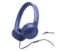 JBL Tune 530 Cuffie con Filo On Ear, Microfono, Suono JBL Pure Bass, Preimpostazioni EQ, Design Pieghevole e Cavo Anti-Groviglio, Blu