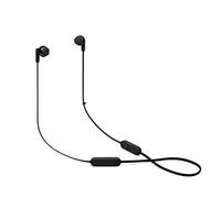 JBL TUNE215BT - Cuffie con fascia da collo con microfono Bluetooth, telecomando, tipo aperto, USB tipo C/modello 2020, colore: nero, JBLT215BTBLK