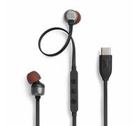 JBL TUNE310C - Auricolari con connessione USB di tipo C, 96 kHz/24 bit DAC integrato, telecomando a 3 pulsanti con microfono per chiamate/cavo piatto, 3 tipi di equalizzatore preimpostato inclusi,