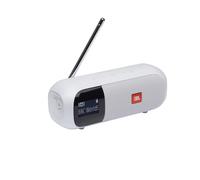 JBL Tuner 2 Speaker Wireless Bluetooth Portatile con Radio Digitale DAB-DAB+ e FM,Cassa Altoparlante Impermeabile IPX7, con Display LCD, fino a 12 h di Autonomia, Bianco