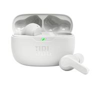 JBL WAVE BEAM - Auricolari completamente wireless, IP54, impermeabili, antipolvere, acquisizione audio esterna, suono bassi, app, Bluetooth (bianco)