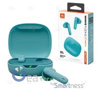 JBL Wave Flex 2 Auricolari Bluetooth True Wireless con 40 Ore di Autonomia, Pure Bass, Smart Ambient, Resistenti ad Acqua e Polvere IP54, Connessione Multipoint, Design Aperto a Stick, Blu
