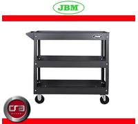 JBM 51576 Carrello Porta Attrezzi Utensili da Officina con 3 Ripiani 4 Ruote