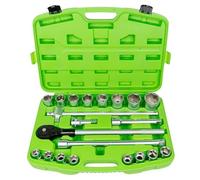 SET DI UTENSILI DA 21 PEZZI CON BUSSOLE ESAGONALI DA 3/4" - FINITURA ZINCATA