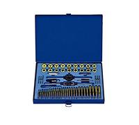 JBM ESTUCHE MÉTRICO con 58 PIEZAS DE MACHOS Y TERRAJAS RECUBIERTAS DE Titanio