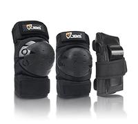 JBM Ginocchiere per adulti e bambini, gomitiere, polsiere, set di protezioni per pattinaggio in linea, ciclismo, scooter, skateboard, BMX, mountain bike, pattinaggio in linea, sport estremi