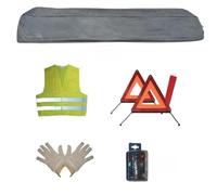 JBM Kit EMERGENCIA Bolsa Gris + MK H7+H1 + Chaleco + TRIANG. + GUANTES