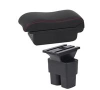 JBPIHZT Bracciolo Auto Per N&issan Per NV200 Box Bracciolo Per NV200 Evalia Scatola Di Archiviazione Interno Parti Retrofit Accessori Auto(B1 Nero rosso 3USB)