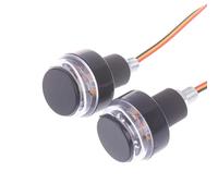 JBPIHZT Indicatori Direzione per 22MM Manubrio Laterale Luce di Posizione Moto LED Manubrio Fine Freccia Luce Bianca Gialla/Rossa/Blu Maniglia Lampeggiante Lampada Segnal(Red+Yellow)