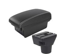 JBPIHZT Per Kia Per Rio II 2005 2006 2007 2008 2009 2010 2011 Vanetto Bracciolo Auto Ripiano Centrale Modificato Accessori Interni Auto(B3 Nero bianco 3USB)