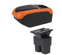 JBPIHZT Per N&issan Per NV200 Box Bracciolo Per NV200 Evalia Bracciolo Auto Scatola Di Archiviazione Interno Parti Retrofit Accessori Auto(Black-orange 6USB)