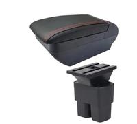 JBPIHZT Per N&issan Per NV200 Evalia Box Bracciolo Auto Scatola Immagazzinamento Interni Pezzi Retrofit Accessori Auto(F linea rossa Nessuna USB)