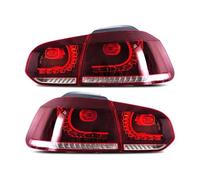 JBPIHZT Per VW Per Golf 6 MK6 GTI R 2008-2013 Indicatori Di Direzione Dinamici Retromarcia Fendinebbia Freno Gruppo Ottico Posteriore A LED Plug&Play 2 Pezzi(2 PCs Red Clear)