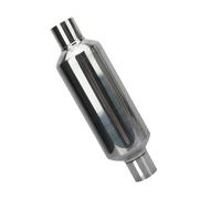 JBPIHZT Sistema Scarico Auto Silenziatore Tubo Argento 51MM 57MM 63MM 76MM Acciaio Inox Per Accessori Sport Racing Modificato Universale Boost(57x101x57)