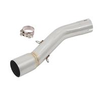 JBPIHZT Terminale Di Scarico Slip-On Per SUZUKI GSX250 GSX250R DL250 GSX 250 250R Silenziatore Centrale In Acciaio Inox Da 51 Mm(Argento)