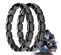 JBPPIOOUA Bracciale in ematite, Bracciale in ematite nera, Ritrova la tua innata fiducia e motivazione, Sii concentrato, forte e pronto ad affrontare qualsiasi cosa