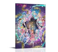 JBQOUOUZ Poster su tela con immagine di anime a sangue caldo con scritta "Love Live! Superstar!", decorazione artistica da parete, per camera da letto, 30 x 45 cm, con cornice
