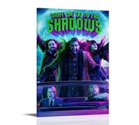 JBQOUOUZ Poster su tela con scritta in inglese "What We Do in The Shadows", stampa artistica da parete per camera da letto, 20 x 30 cm, con cornice