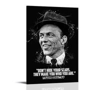 JBQOUOUZ Poster su tela di Frank Sinatra Pop Singer con copertina di album musicali, decorazione artistica da parete per camera da letto, 40 x 60 cm, con cornice