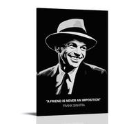 JBQOUOUZ Poster su tela di Frank Sinatra Pop Singer con copertina di album musicali, decorazione artistica da parete per camera da letto, 40 x 60 cm, con cornice
