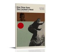 JBQOUOUZ Poster su tela, motivo: One Flew Over The Cuckoo's Nest, film classico, serie TV, decorazione artistica da parete, per camera da letto, 40 x 60 cm, con cornice