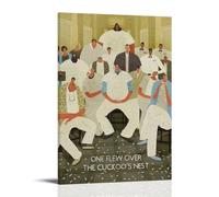 JBQOUOUZ Poster su tela, motivo: One Flew Over The Cuckoo's Nest, film classico, serie TV, decorazione artistica da parete, per camera da letto, 30 x 45 cm, con cornice