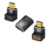 JBSTK Connettore angolare HDMI 8 K 90 gradi e 270 gradi, accoppiamento, cavo HDMI 2.1 ad angolo, maschio a femmina, adattatore angolare HDMI placcato oro, 8 K@60 Hz, 4 K @120 Hz, UHD,HDR, eARC, Dolby