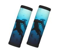 JBYJBX Avvolgimenti per maniglia bagagli con stampa di squali martello, impugnatura antiscivolo, facile comfort