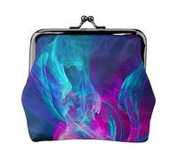 Jbyjbx Blu e Rosso Fuoco Stampa Compact Coin Purse Carino Piccolo Zipper Portafoglio Con Bacio Blocco Per Uso quotidiano E Regali