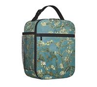 JBYJBX Borsa portatile con stampa di fiori di mandorlo per bevande, borsa per il pranzo, lavoro, viaggi, picnic, pesca, routine quotidiana