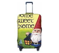 JBYJBX Copertura per valigie con stampa di gnomi colorati, lavabile, elastica, alla moda, da viaggio, nero, X-Large