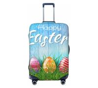 JBYJBX Easter Egg Bunny Grass Wood Print Valigie Copertura Bagagli Lavabile Elastico Moda Viaggio Gear Cover, nero, X-Large