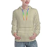 JBYJBX Edificio antico con ramo di ulivo romano e stampa greca felpe con cappuccio da donna per autunno inverno casual pullover escursionismo viaggi attività all'aperto, Nero , L