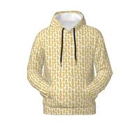 JBYJBX Felpa con cappuccio da uomo con stampa ananas oro pullover leggero per primavera autunno inverno, Nero , 3XL