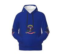 JBYJBX North Dakota State Flag Print uomo felpa con cappuccio tasca leggera pullover per primavera autunno inverno, Nero , S