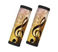 JBYJBX Pianoforte Violino Note Musicali Stampa Stile E Funzionalità Wraps Grip Bagaglio Maniglia Wraps Impugnatura Antiscivolo Facile Comfort