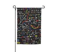 Jbyjbx Stampa con formula matematica splendidamente bandiera da giardino bandiera esterna decorazione cortile portici giardini resistente allo sbiadimento